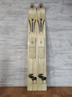 Лыжи охотничьи "Охотник" Длинна 145 ширина 15 см (деревянная скользящая поверхность) 14078 фото