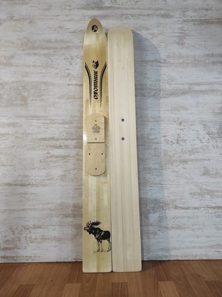 Лыжи охотничьи "Охотник" Длинна 145 ширина 15 см (деревянная скользящая поверхность) 14078 фото