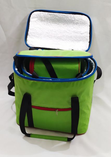 Комплект сумок холодильників (термосумка) 3 в 1 зелений Fishmaster 12, 18 і 30 літрів FXM-121830 фото