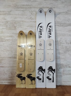 Лыжи"Тайга" в ассортименте ширина 15 см (деревянная скользящая поверхность) 11099 фото