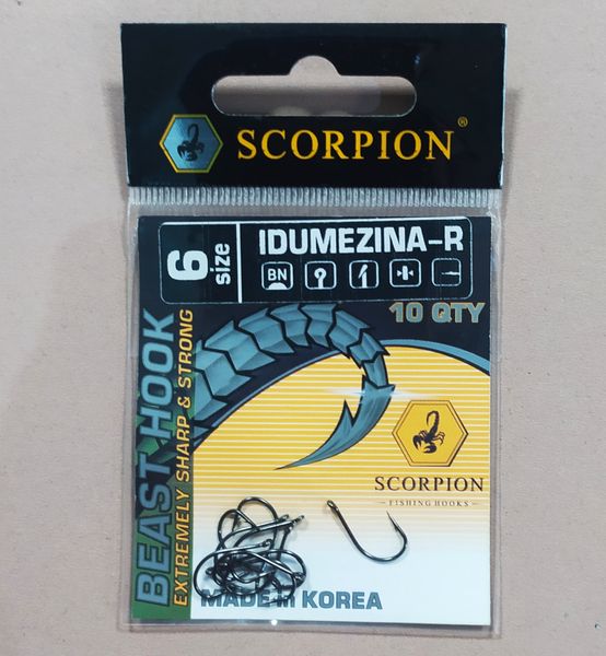 Гачки рибальські Scorpion Idumezina-R , Корея оригінал SIR_2212 фото