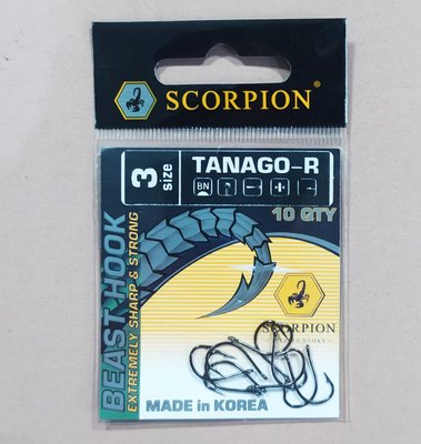 Крючки рыболовные Scorpion Tanago-R Корея оригинал STR_1223 фото