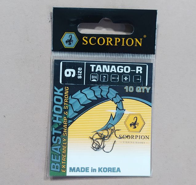 Гачки рибальські Scorpion Tanago-R Корея оригінал STR_1223 фото